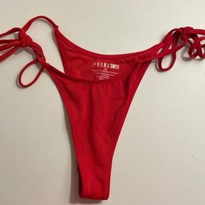 Lahaina Swim Amara Side Tie bottom in red size XS